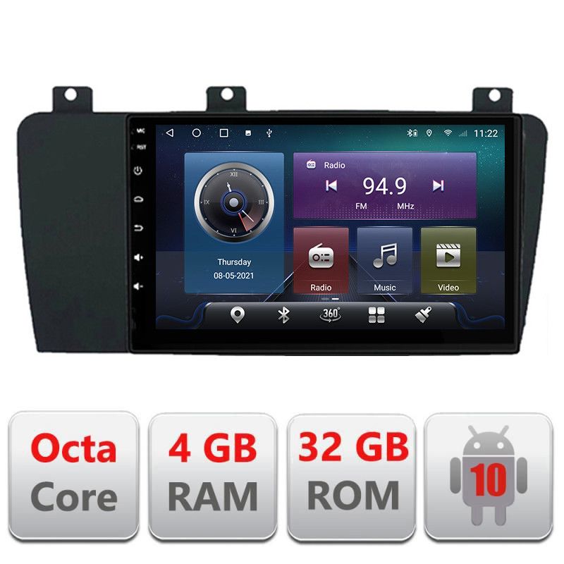 Navigatie Volvo S60 2002-2008 Android radio gps internet Octa core 4+32GB Kit-s60-02+EDT-E409