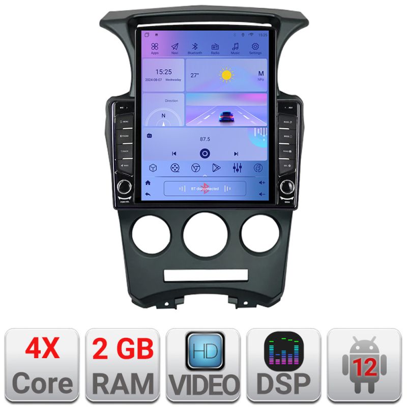 Navigatie Kia Carens 2006-2012 clima automata Android radio gps internet quad core 2+32 ecran vertical 9.7