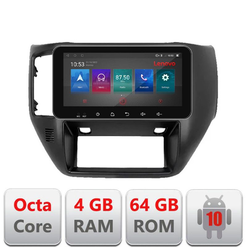 Navigatie Nissan Patrol Android radio gps internet Octa Core 4+64GB LTE ecran de 10.33\' wide Kit-patrol+EDT-E5