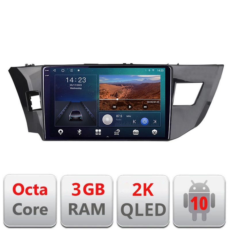 Navigatie Toyota Corolla 2013-2017 B-470 Android Ecran 2K QLED octa core 3+32 carplay android auto KIT-470+EDT-E310V3-2K