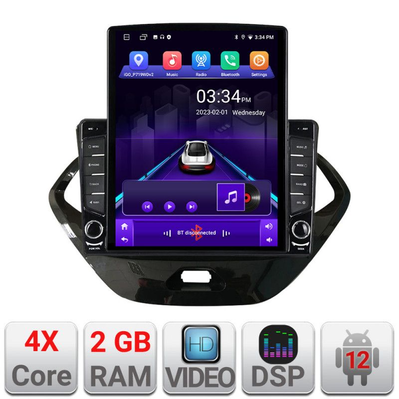 Navigatie Ford KA 2015-2020 Android radio gps internet quad core 2+32 ecran vertical 9.7