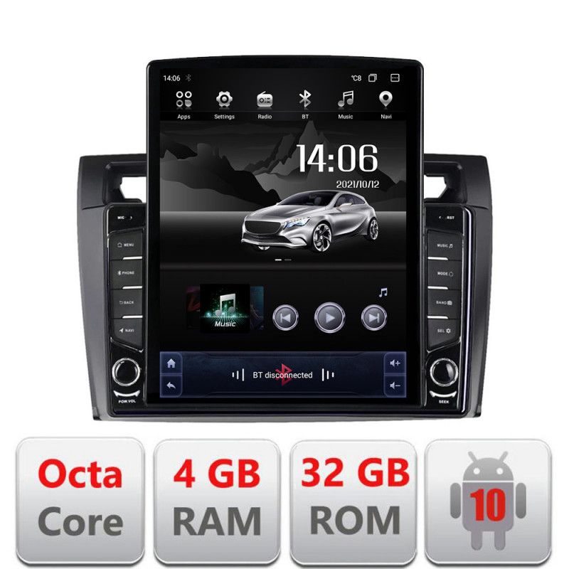 Navigatie Ford Fiesta MK5 2002-2008 Android radio gps internet Lenovo Octa Core 4+64 LTE KIT-fiesta-mk5+EDT-E709