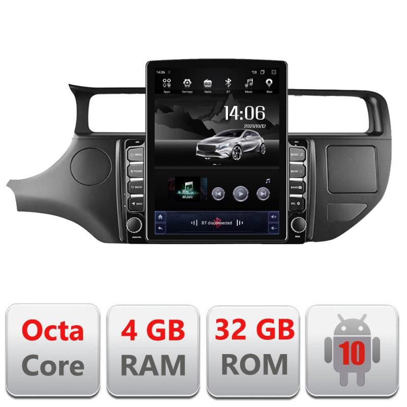 Navigatie Kia Rio 2012- G-204 ecran tip TESLA 9.7" cu Android Radio Bluetooth Internet GPS WIFI 4+32GB DSP 4G Octa Cor