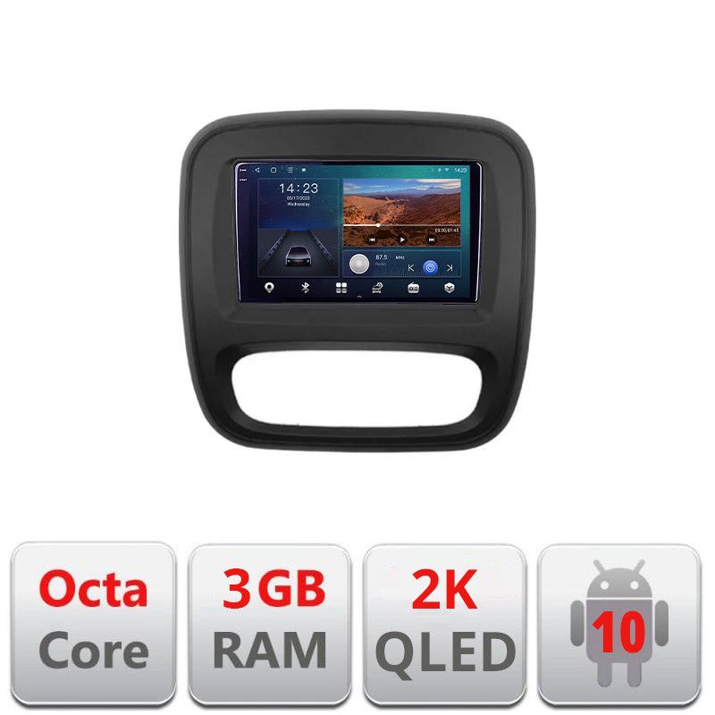 Navigatie Renault Trafic 2014-2017 B-rt09 Android Ecran 2K QLED octa core 3+32 carplay android auto kit-rt09+EDT-E309V3-2K