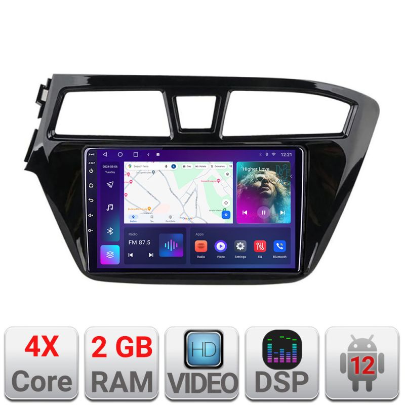 Navigatie HHyundai i20 2015-2018 A-517 2+32 GB Android Waze USB Navigatie Internet Youtube Radio