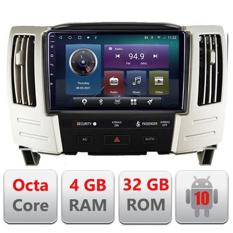 Navigatie Lexus RX300 2003-2008 Android radio gps internet Octa core 4+32 Kit-RX300+EDT-E409