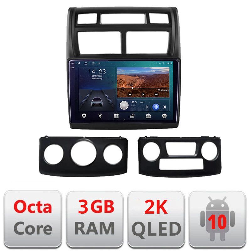 Navigatie Kia Sportage 2007-2013 B-023 Android Ecran 2K QLED octa core 3+32 carplay android auto KIT-023+EDT-E309V3-2K