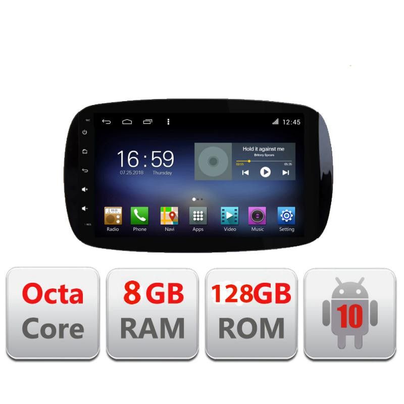 Navigatie Smart For Two 2015- F-Smart15 Octa Core cu Android Radio Bluetooth Internet GPS WIFI DSP 8+128GB 4G