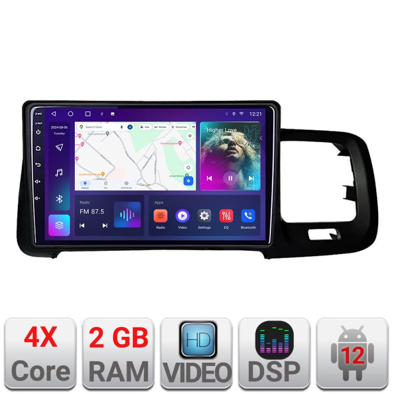 Navigatie Volvo S60 2014-2018 cu sistem Sensus Connect A-s60-14 2+32 GB Android Waze USB Navigatie Internet Youtube R