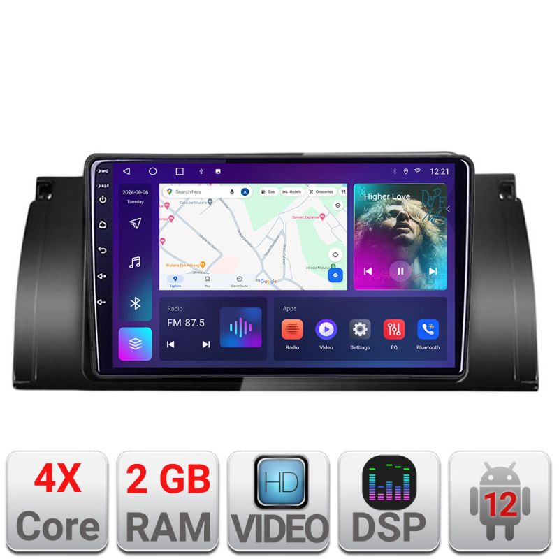 Navigatie BMW E39 si E53 A-082 2+32 GB Android Waze USB Navigatie Internet Youtube Radio