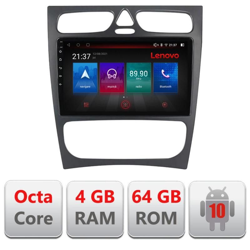 Navigatie Mercedes C W203 2000-2004 E-clk Octa Core cu Android Radio Bluetooth Internet GPS WIFI DSP 4+64GB 4G