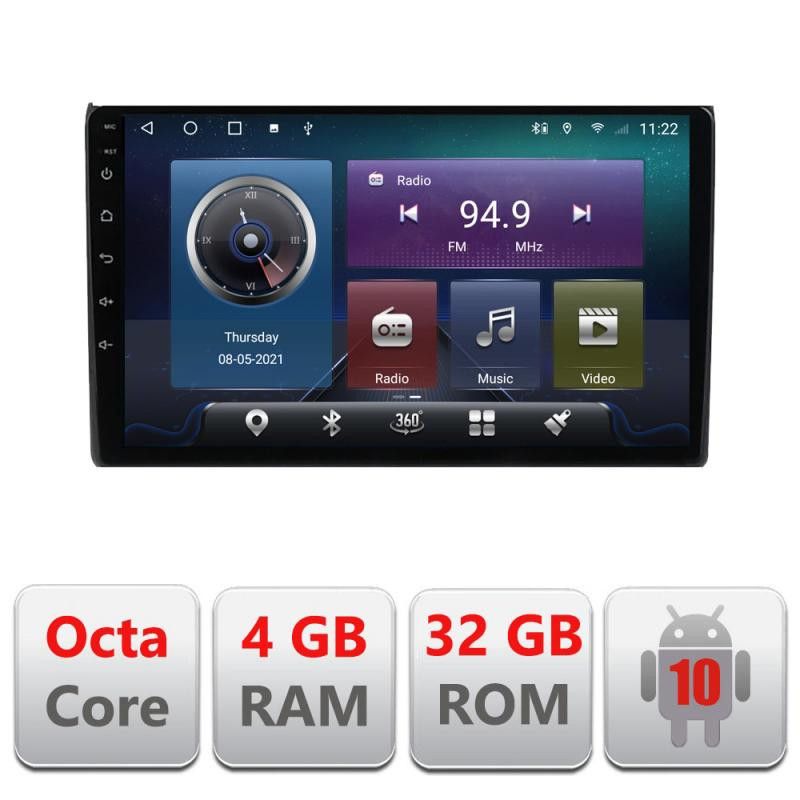 Navigatie Audi A4 B6 C-050 Octa Core cu Android Radio Bluetooth Internet GPS WIFI 4+32GB