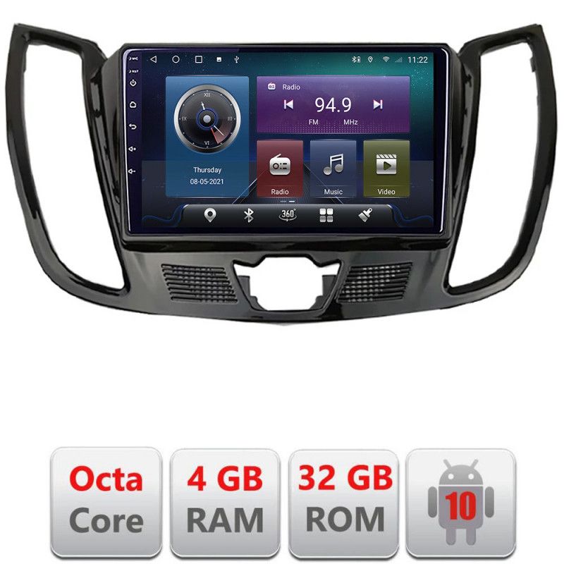 Navigatie Ford Kuga C-MAX Android radio gps internet Octa core 4+32 KIT-362-v2+EDT-E409