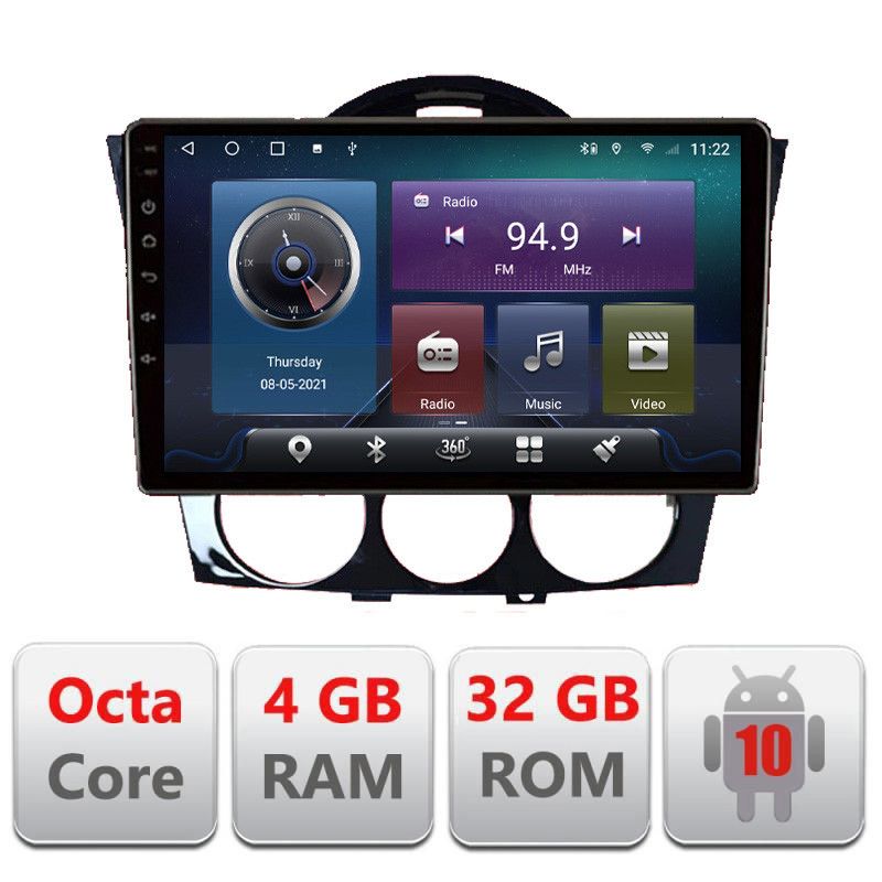 Navigatie Mazda RX8 2008-2011 Android radio gps internet Octa core 4+32 kit-rx8-11+EDT-E409