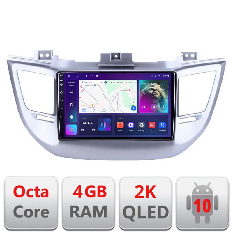 Navigatie HHyundai Tucson C-546 Android Octa Core Ecran 2K QLED GPS 4G 4+32GB 360 KIT-546+EDT-E409-2K