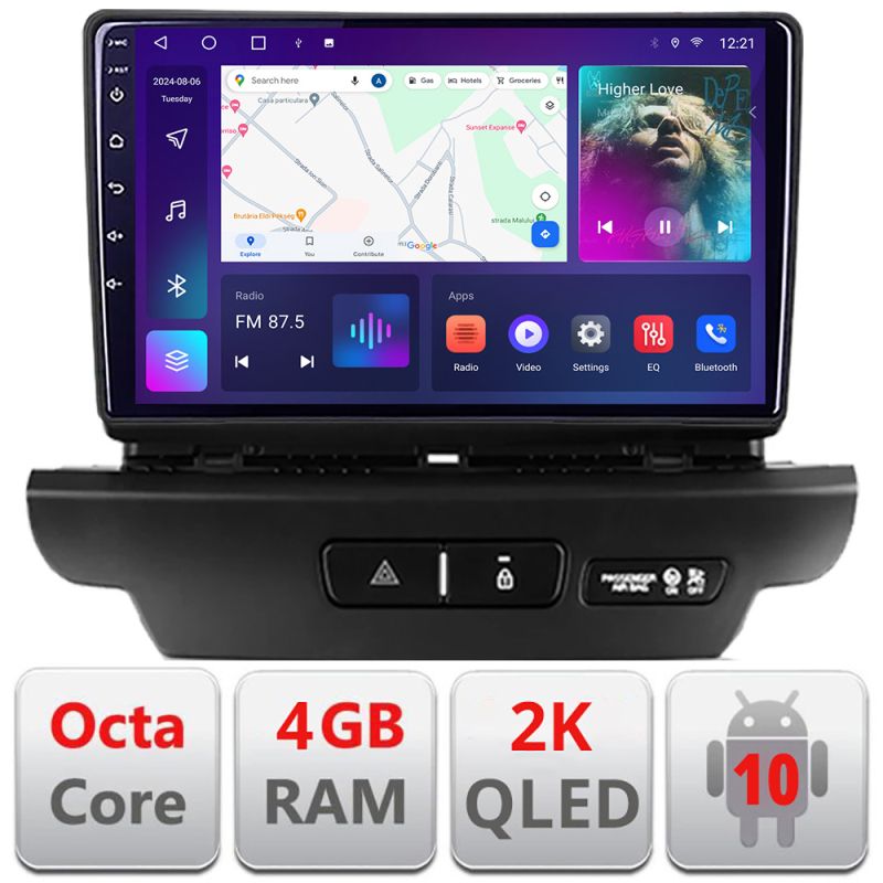 Navigatie Kia Ceed 2018-2020 Android ecran Qled 2K Octa core 4+32 KIT-ceed18+EDT-E409-2K