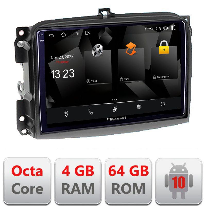 Navigatie Fiat 500L 2012-2017 5510-500L Android Octa Core 720p 4+64 DSP 360 camera carplay android auto