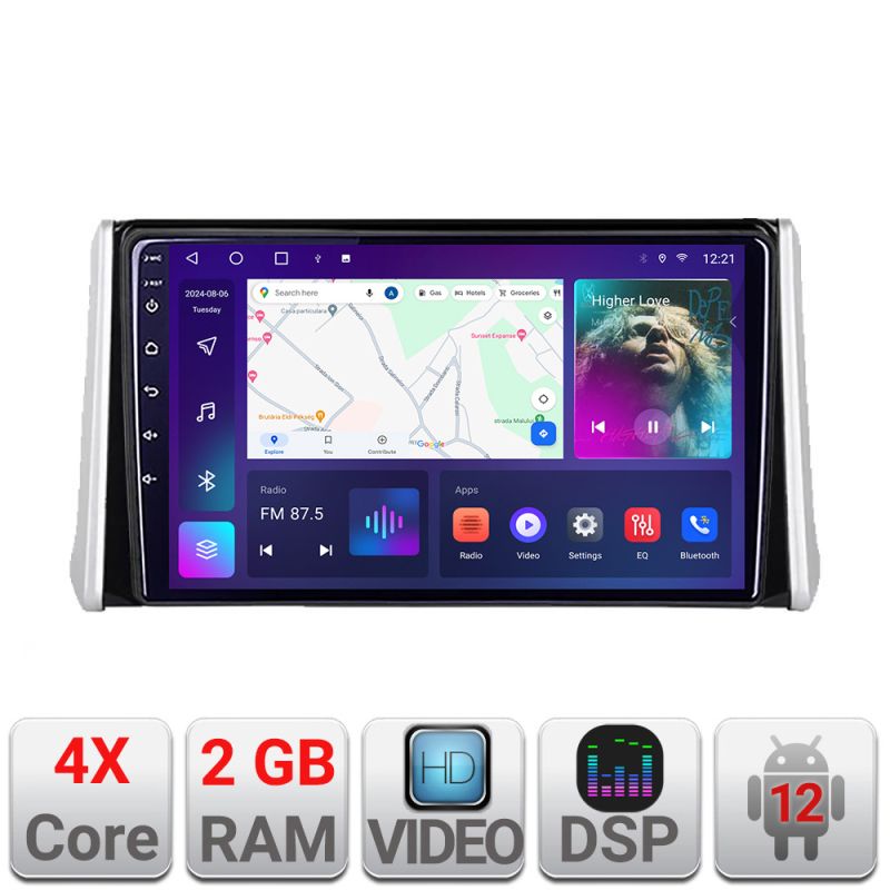 Navigatie Toyota RAV4 2018 2+32 GB Android Waze USB Navigatie Internet Youtube Radio