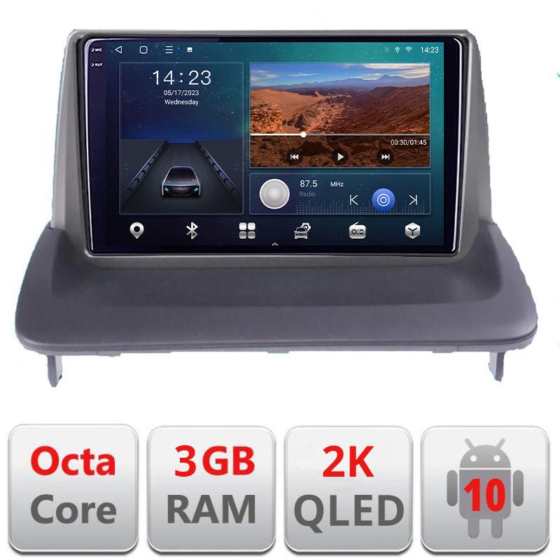 Navigatie Volvo C40 C30 S40 C70 V50 B-C40 Android Ecran 2K QLED octa core 3+32 carplay android auto KIT-C40+EDT-E309V3-2K