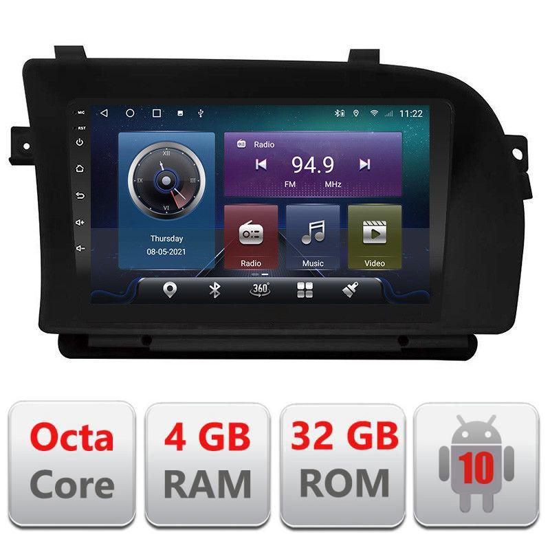 Navigatie S Klass w221 Android Octa Core NTG3 QLED GPS 4G 4+32GB 360