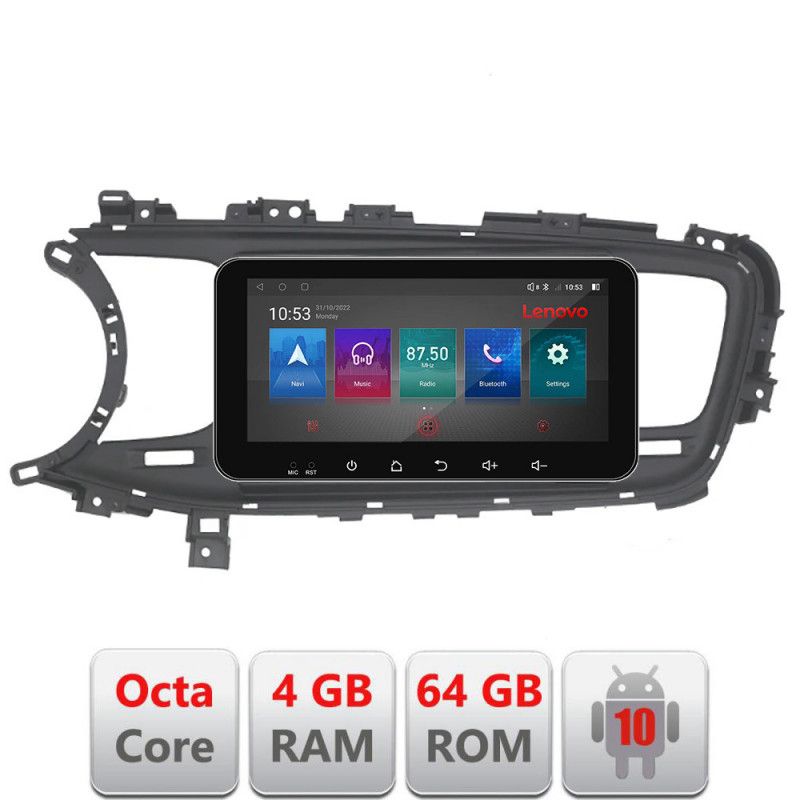 Navigatie Kia Optima 2014-2015 Android radio gps internet Octa Core 4+64 LTE ecran de 10.33\' wide Kit-091-v2+EDT-E511-pro