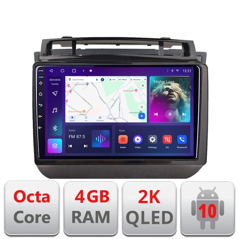 Navigatie VW Touareg 2012-2019 C-1142 Android Octa Core Ecran 2K QLED GPS 4G 4+32GB 360 KIT-1142+EDT-E409-2K