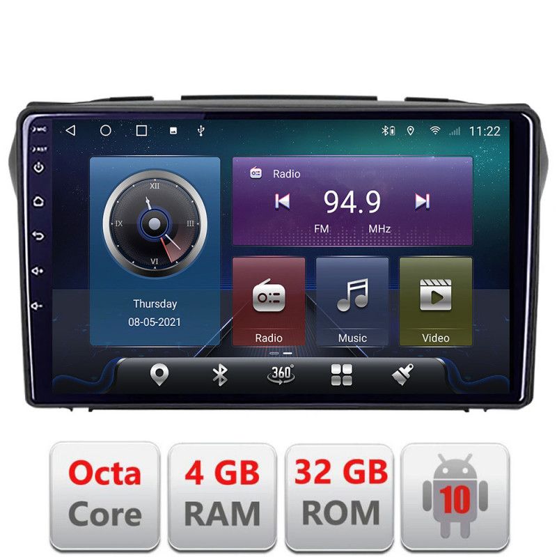 Navigatie Suzuki Alto 2009-2016 Android radio gps internet Octa core 4+32 KIT-alto+EDT-E409