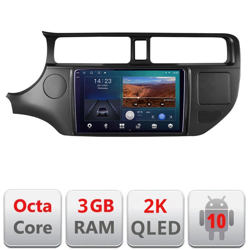 Navigatie Kia Rio 2011-2014 B-rio-11 Android Ecran 2K QLED octa core 3+32 carplay android auto kit-rio-11+EDT-E309V3-2K