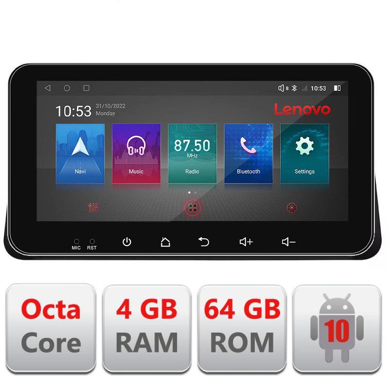 Navigatie Nissan Micra intre anii 2014-2019 Android radio gps internet octa core 4+64 ecran 10.33