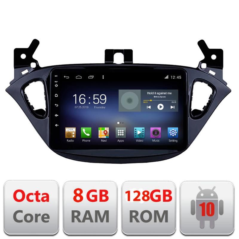 Navigatie Opel Corsa 2013-2016 F-corsa Octa Core cu Android Radio Bluetooth Internet GPS WIFI DSP 8+128GB 4G