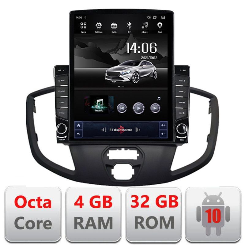 Navigatie Ford Transit V363 2015-2021 Android radio gps internet Octa Core 4+64 LTE Kit-custom+EDT-E709