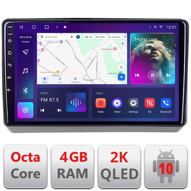 Navigatie Dodge Challenger 2015-2021 Android ecran Qled 2K Octa core 4+32 KIT-dart+EDT-E409-2K