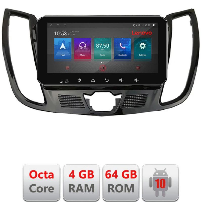 Navigatie Ford Kuga C-MAX Android radio gps internet Octa Core 4+64 LTE ecran de 10.33\' wide KIT-362-v2+EDT-E511-pro