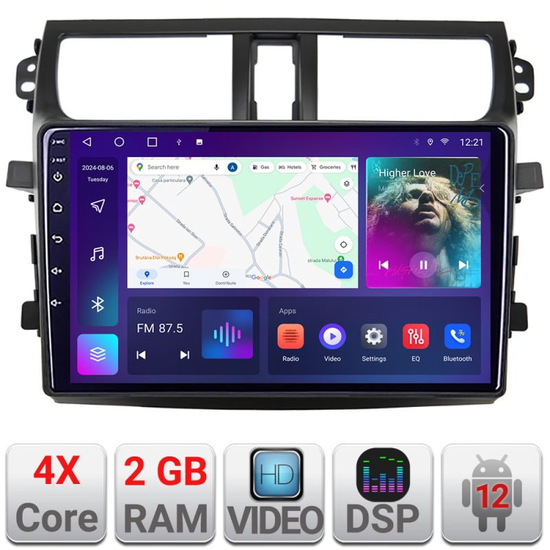 Navigatie Suzuki Celerio 2014-2021 Android radio gps internet 2+32 KIT-celerio+EDT-E209