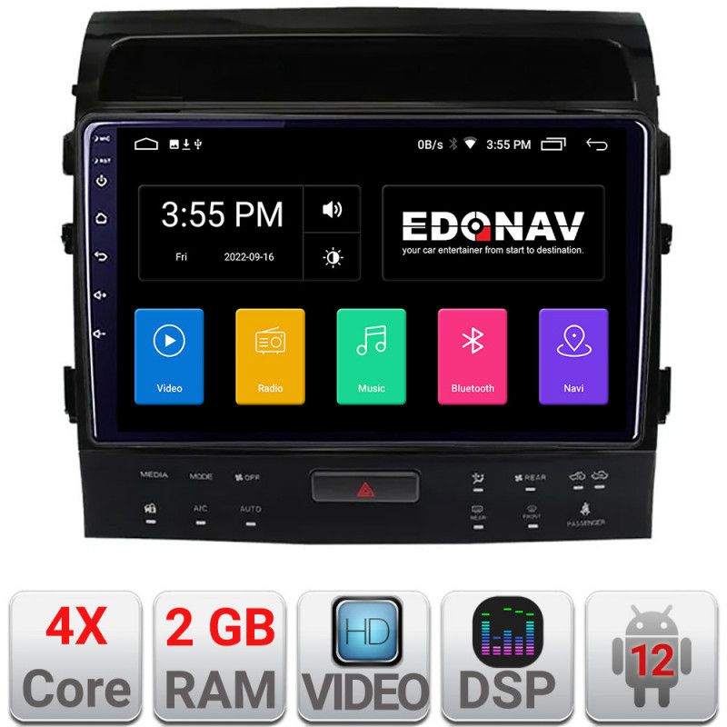 Navigatie Toyota Landcruiser 200 V8 2007-2015 cu navi si 360 Android radio gps internet 2+32 KIT-381-360+EDT-E209