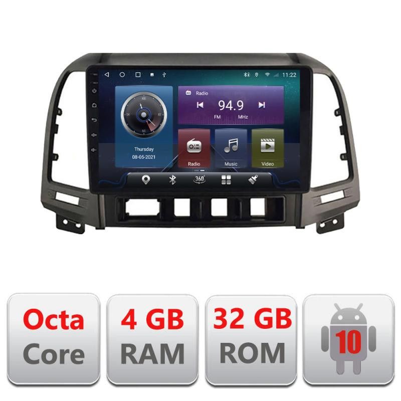 Navigatie HHyundai Santa Fe 2007-2012 C-008 Octa Core cu Android Radio Bluetooth Internet GPS WIFI 4+32GB