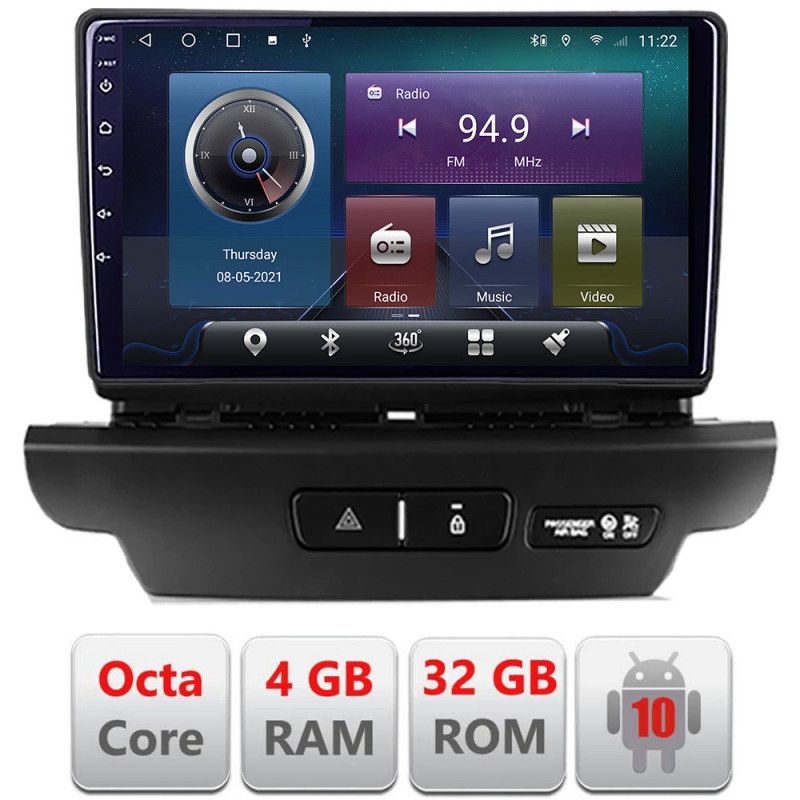 Navigatie Kia Ceed 2018-2020 Android radio gps internet Octa core 4+32 KIT-ceed18+EDT-E409