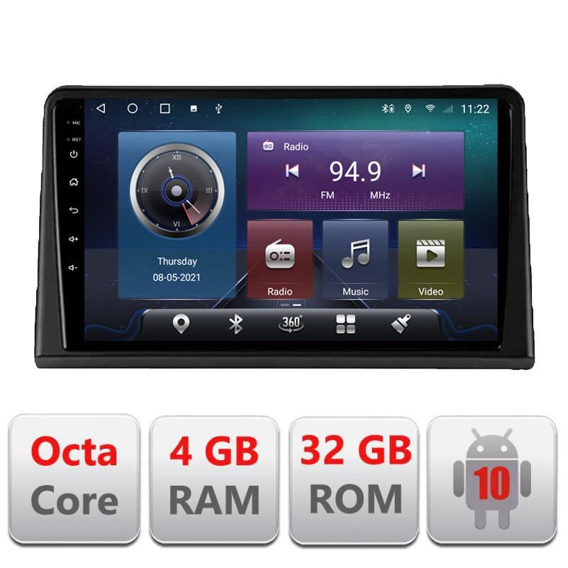 Navigatie Renault Express Android radio gps internet Octa core 4+32 kit-express+EDT-E409