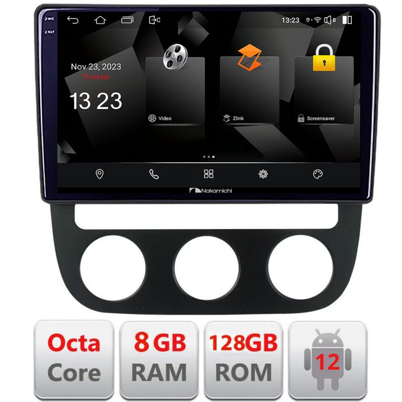 Navigatie VW Golf 5 2004-2010 clima automatica Android radio gps internet octa core 8+128 carplay android auto