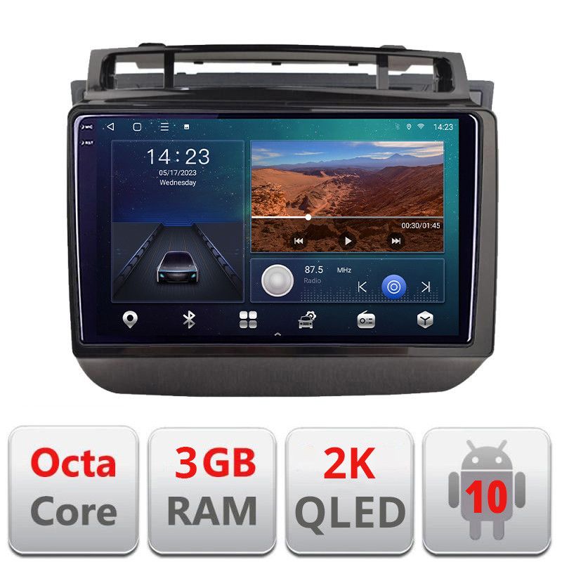 Navigatie VW Touareg 2012-2019 B-1142 Android Ecran 2K QLED octa core 3+32 carplay android auto KIT-1142+EDT-E309V3-2K