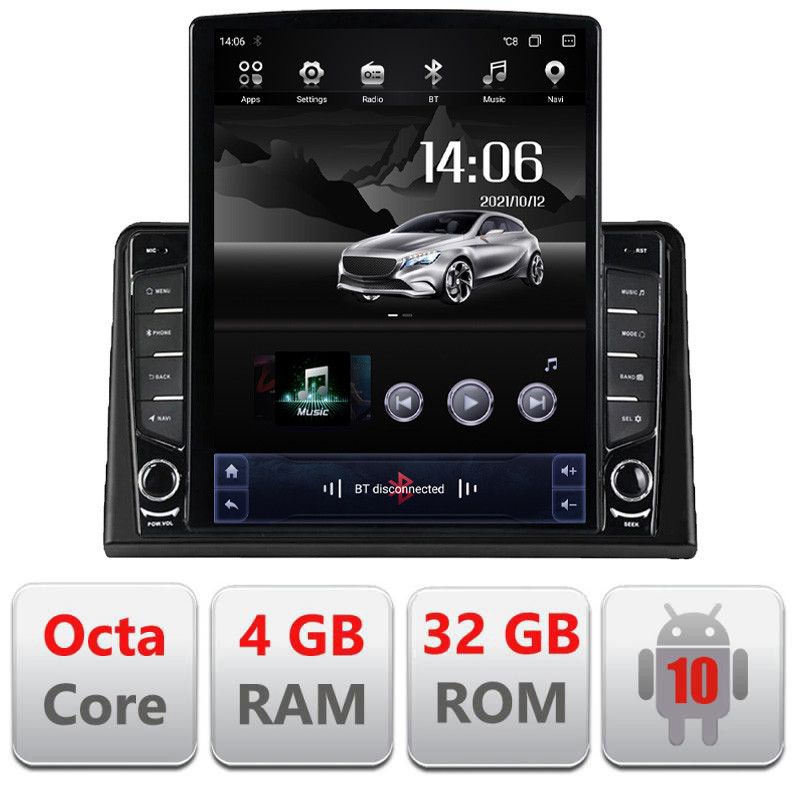 Navigatie Renault Express Tip Tesla Android radio gps internet 8core 4G 4+32 kit-express+EDT-E709