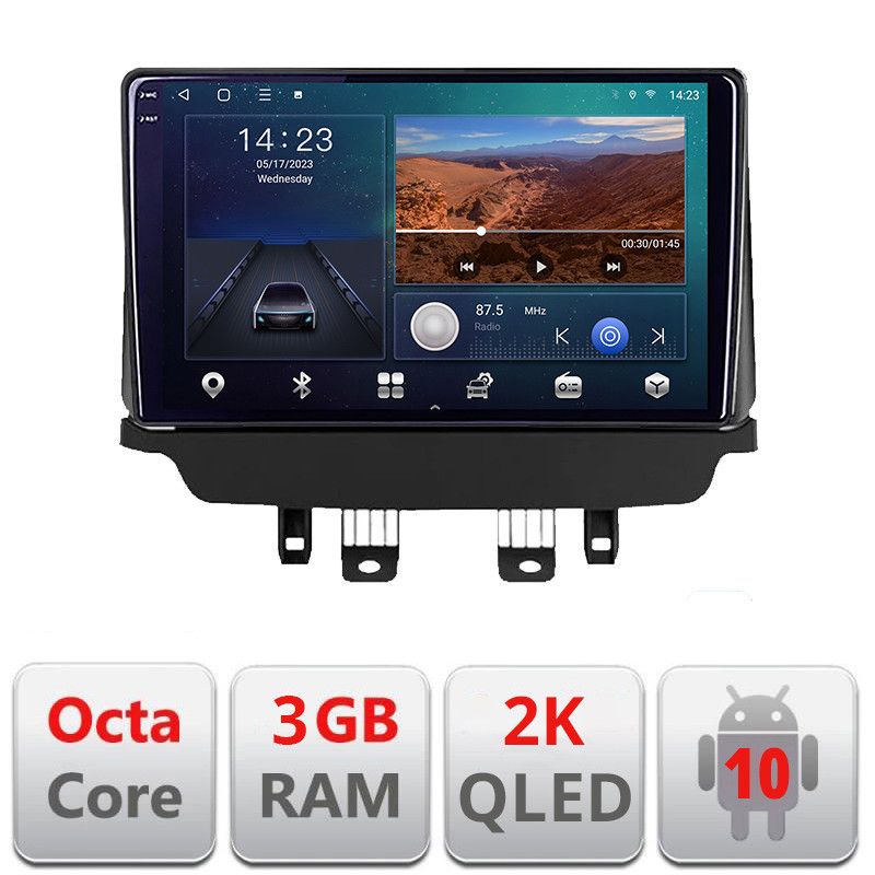 Navigatie Mazda CX-3 Mazda 2 2014-2020 Android Ecran 2K QLED octa core 3+32 carplay android auto kit-cx3+EDT-E309V3-2K