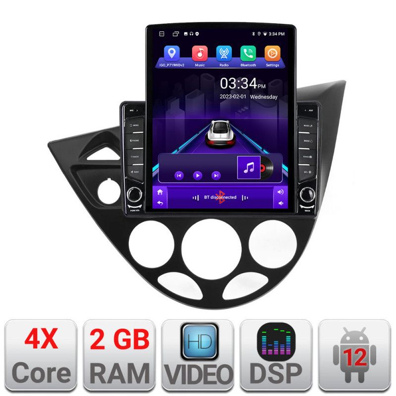 Navigatie Ford Focus 1 1998-2004 Android radio gps internet quad core 2+32 ecran vertical 9.7