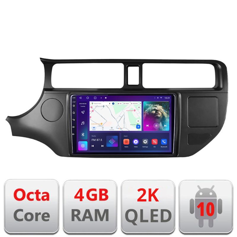 Navigatie Kia Rio 2011-2014 C-rio-11 Android Octa Core Ecran 2K QLED GPS 4G 4+32GB 360 kit-rio-11+EDT-E409-2K