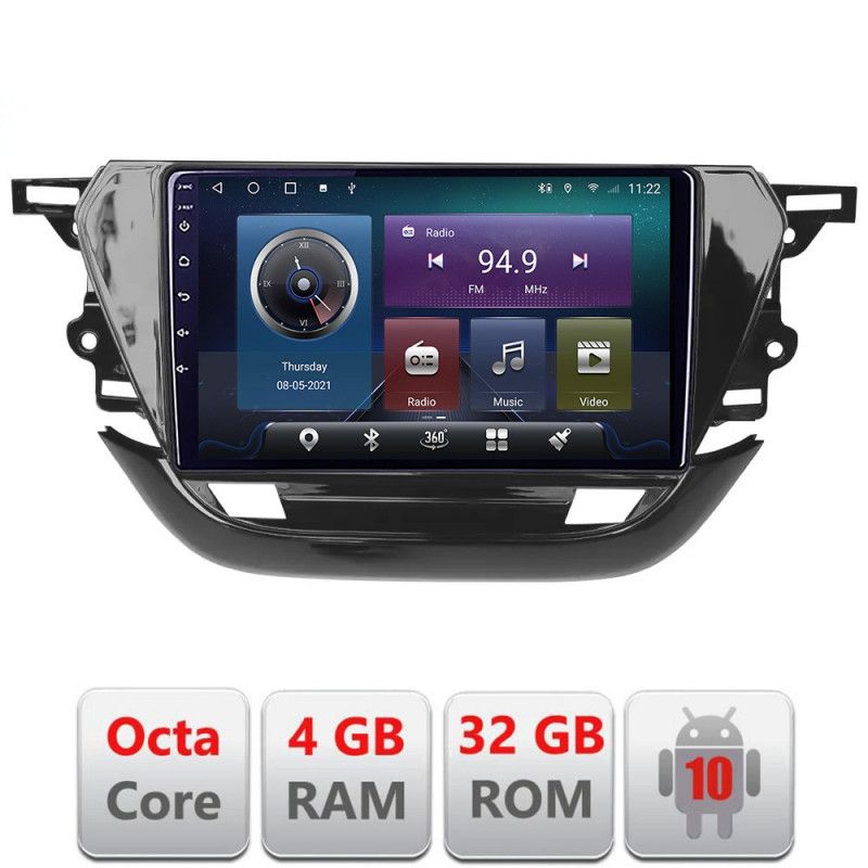 Navigatie Opel Corsa F 2019- Android radio gps internet Octa core 4+32 KIT-corsa-f+EDT-E409