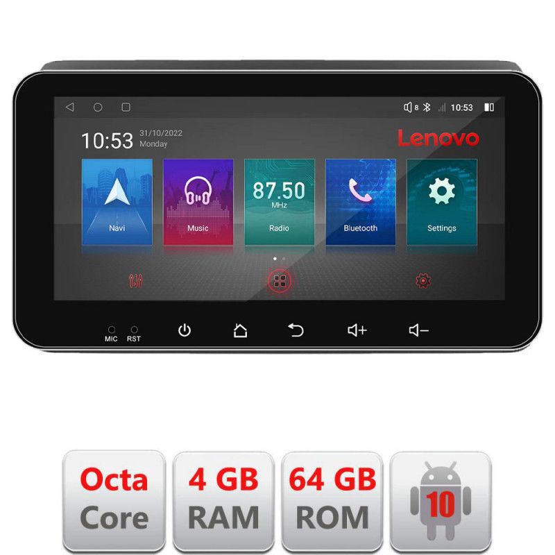 Navigatie Dacia Duster 2023- Android radio gps internet Octa Core 4+64 LTE ecran de 10.33\' wide KIT-duster2023+EDT-E511-pro