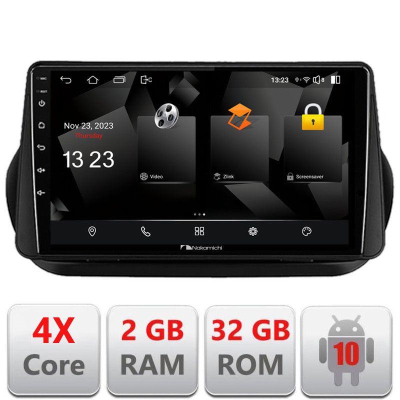 Navigatie Peugeot Bipper, Citroen Nemo, Fiat Qubo 2008-2017 Android radio gps internet quad core 2+32 carplay android auto