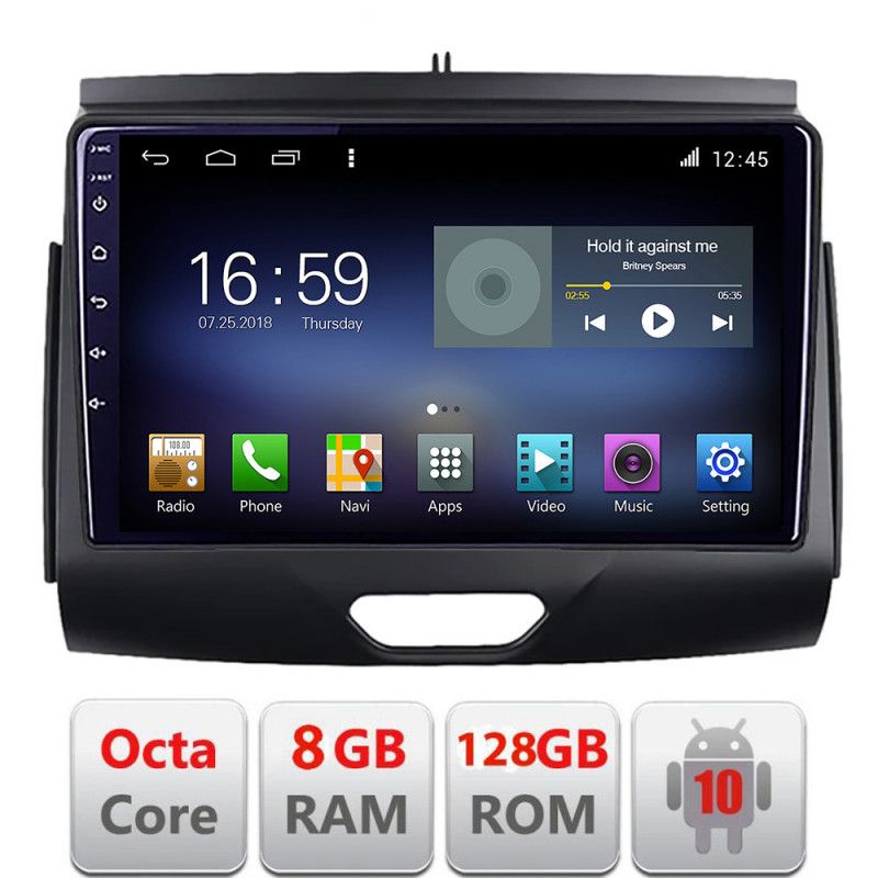 Navigatie Ford Ranger 2015- cu cd Android radio gps internet Lenovo Octa Core 8+128 LTE Kit-574-2020+EDT-E609