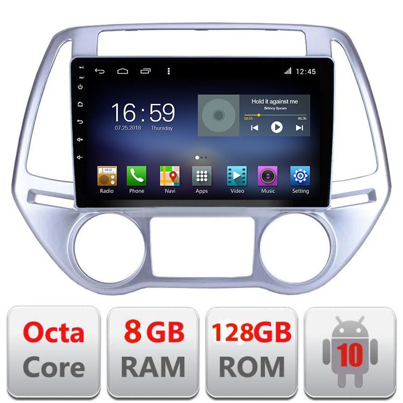 Navigatie HHyundai I20 2011-2014 manual si automat Android radio gps internet Octa Core 8+128 LTE Kit-i20-2012+EDT-E609