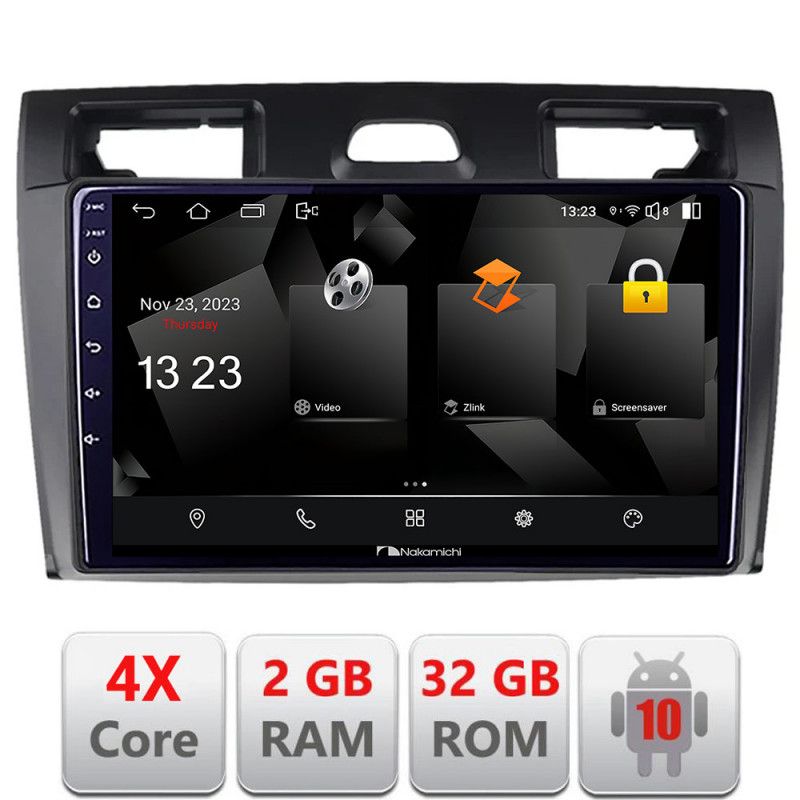 Navigatie Ford Fiesta MK5 2002-2008 Android Ecran 720P Quad Core 2+32 carplay android auto